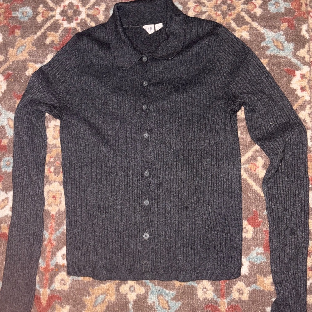 GAP Charcoal Cardigan Sweater